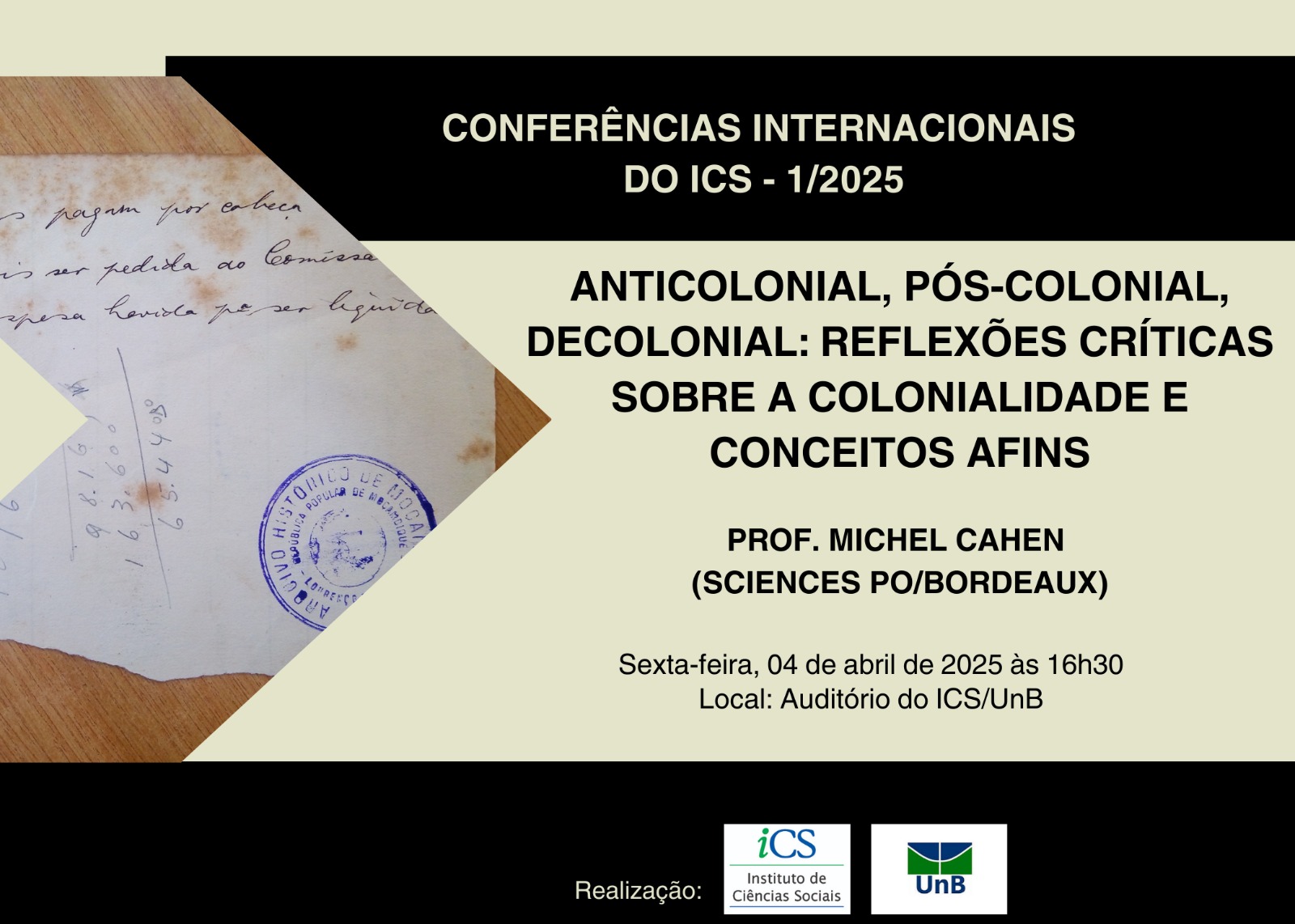 Conferências Internacionais do ICS 1/2025